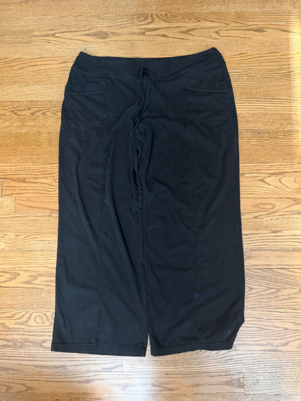 Danskin Now Women’s 2X Black Yoga Pants Plus Size Drawstring Wide Leg
